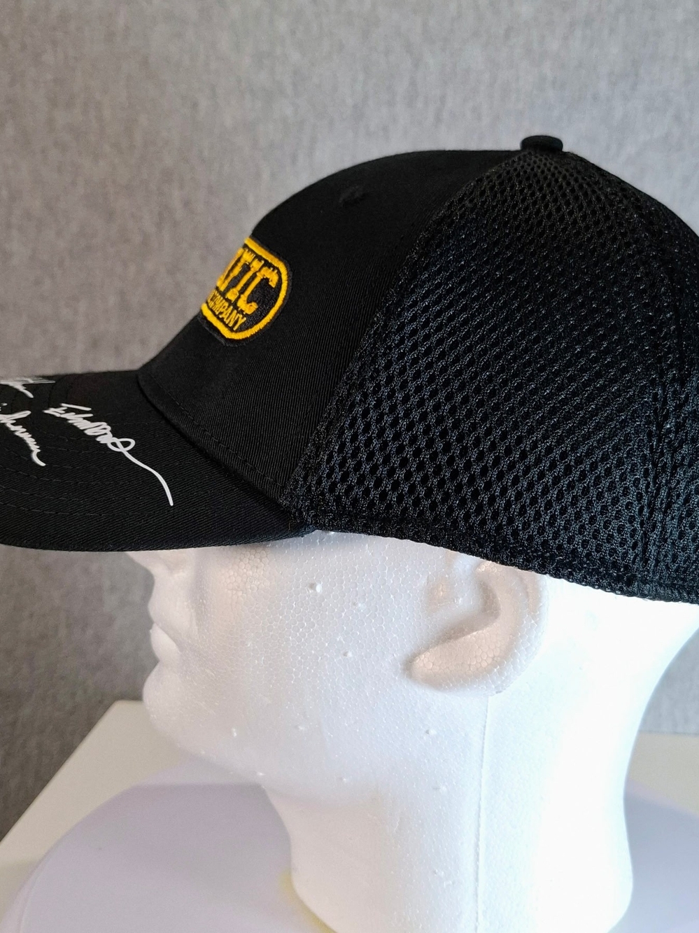 New Era Black Cap with Yellow Pacific Patch and White Signatures - Picture 5 of 10